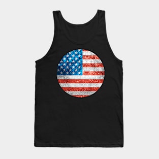 American Flag Glitter Sticker Tank Top